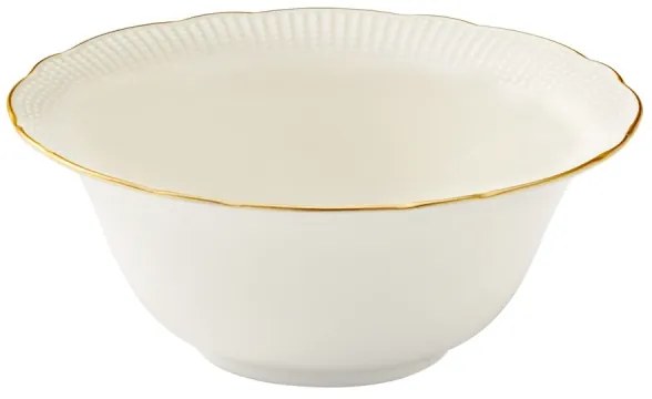 24 részes porcelán étkészlet, fehér/arany