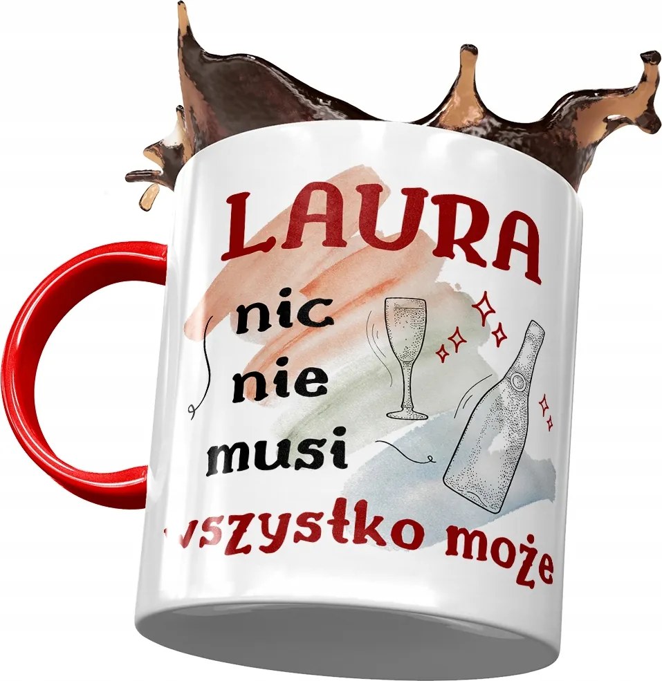 Piros Bögre Laura Barátnő Feleség Nyomtatott Fotóval