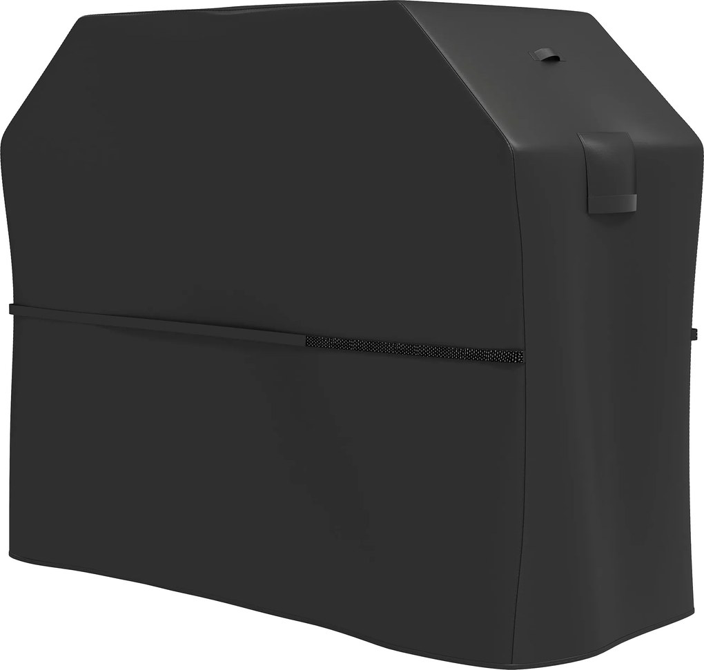 Outsunny Grill Fedél BBQ Fedél Időjárásálló Gáz Grill Fedél Velcro Szíjakkal, 600D Oxford, Fekete, 147 x 61 x 122cm | Aosom