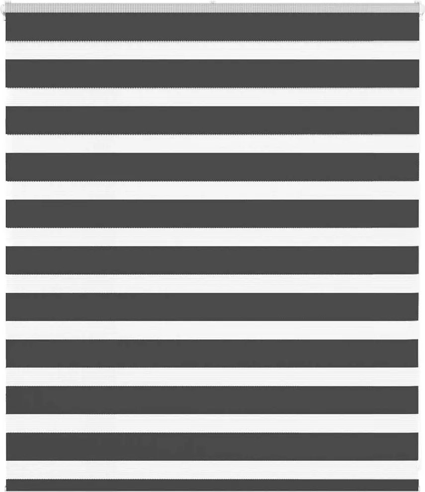 vidaXL zebrafüggönnyel fekete szövetszélesség 130,9 cm poliészter