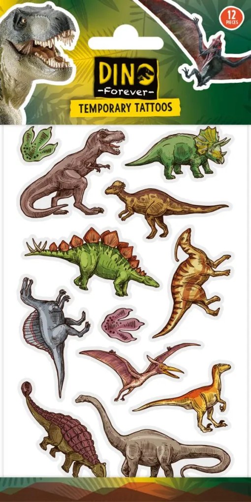 Dinoszaurusz Legends tetkó 12 db-os
