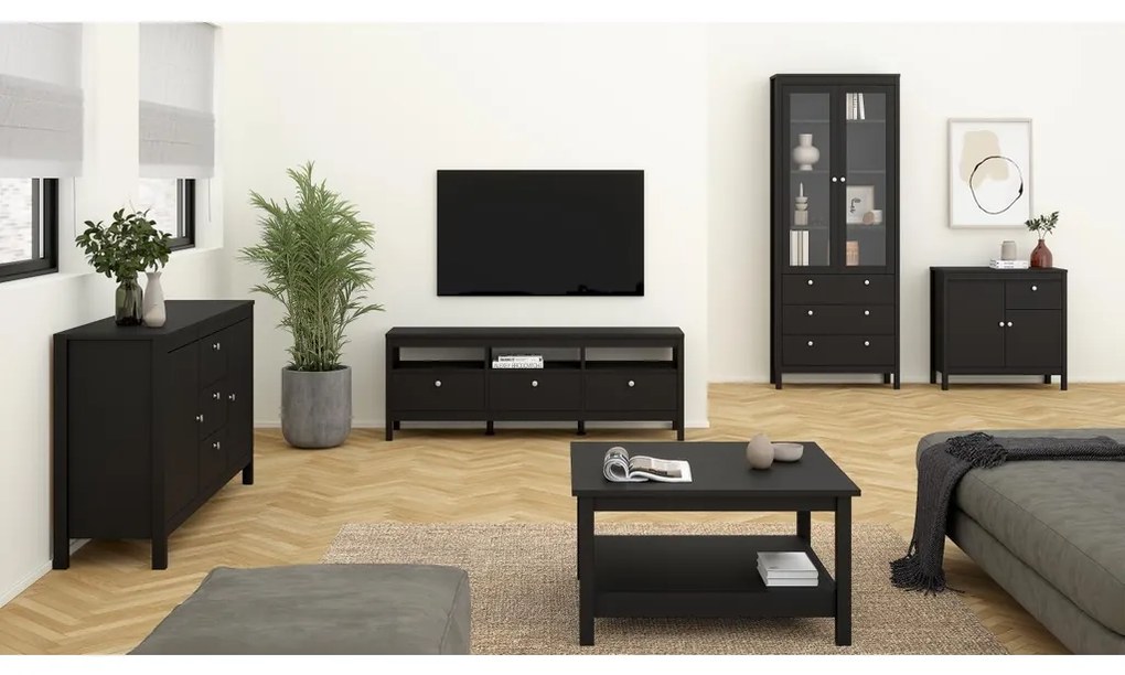 Real dohányzóasztal, fekete