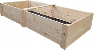 Mini pohár 300 x 150 zöldséges fa ágyás magasított