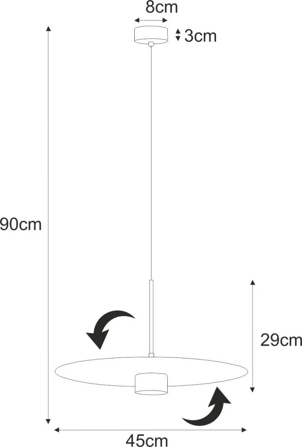 KAJA K-5457 BURGAS Fekete Színű Függeszték 1xGX53 10W IP20