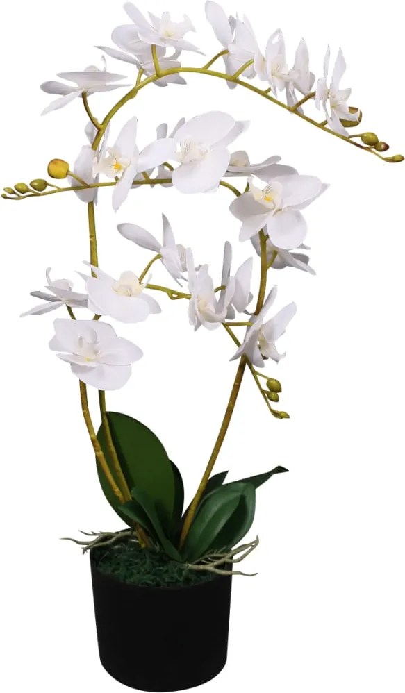 vidaXL műorchidea virágcseréppel 30 cm fehér