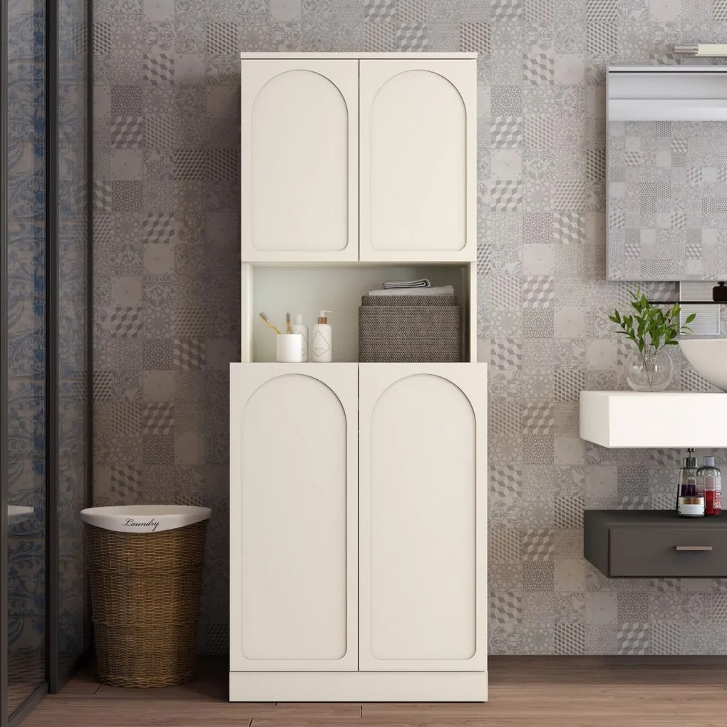 Lyon fürdőszobaszekrény, krém, 70 cm – TR845HCT4402