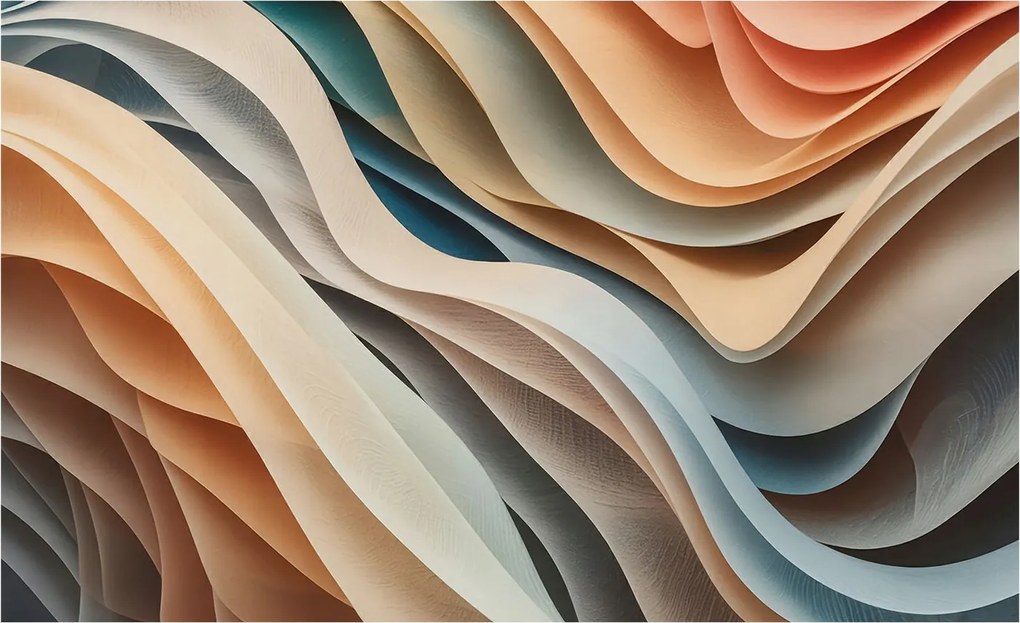 Dekoratív fotótapéta az irodába Hullámzó formák 416x254 Ragasztó