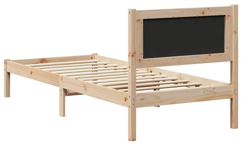 vidaXL Ágykeret fejtámlával Tópszínű 80 x 200 cm Tömör fenyőfa