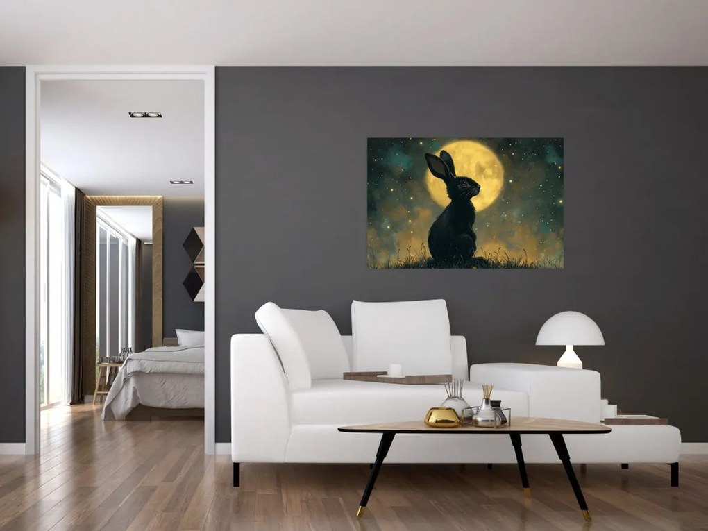 Kép - Nyúl és hold (90x60 cm)