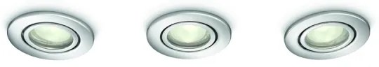 Philips 59902/11/PN - KÉSZLET 3x Fürdőszobai beépíthető lámpa ROOTS 3xGU10/35W