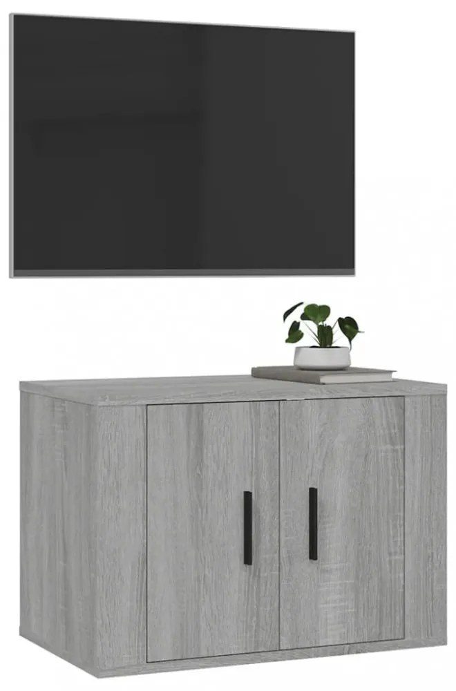 szürke sonoma színű fali TV-szekrény 57 x 34,5 x 40 cm