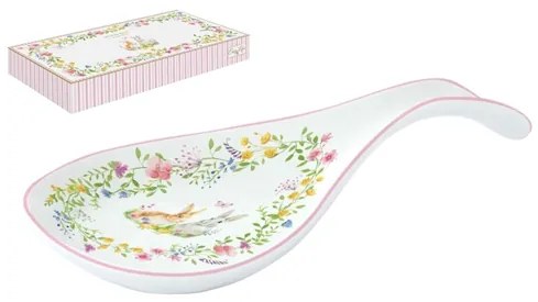 Húsvéti porcelán fakanáltartó kanál forma Happy Easter
