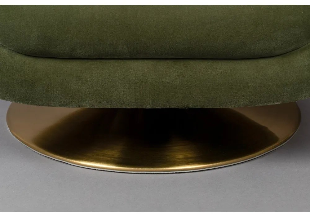 Memeber olívazöld bársony fotel - Dutchbone