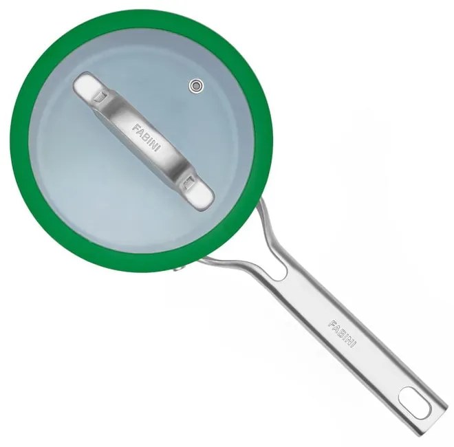 Indukciós tűzhelyhez alkalmas edény fedővel-kerámia felülettel 1,3 l Meda 3.0 – FABINI