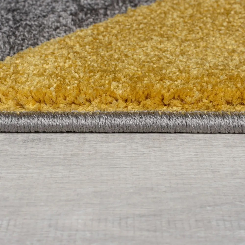 Okkersárga-szürke futószőnyeg 60x230 cm Elude Orb – Flair Rugs