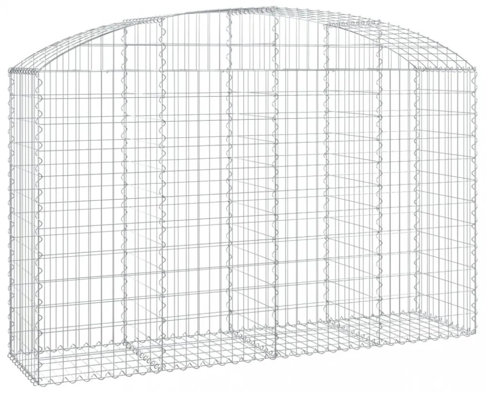 vidaXL íves horganyzott vas gabion kosár 200x50x120/140 cm
