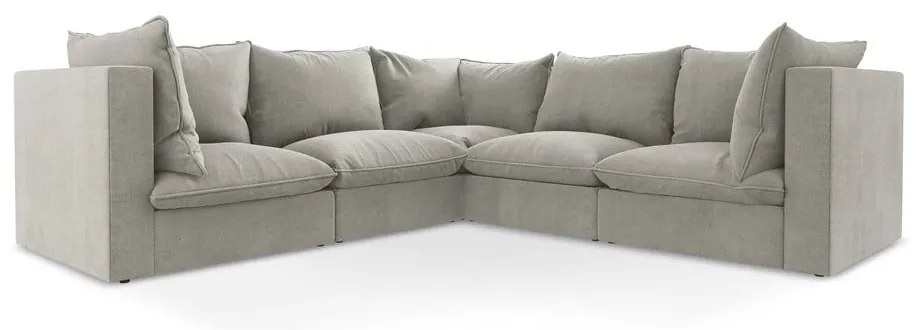 Világosszürke sarokkanapé Manao – Makamii