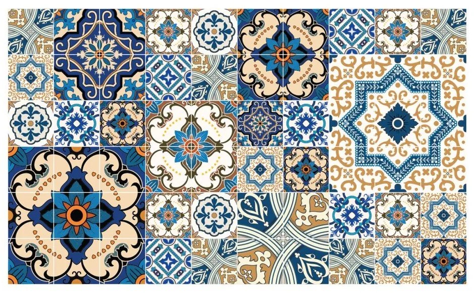 Toundra 60 részes dekorációs falmatrica szett, 10 x 10 cm - Ambiance