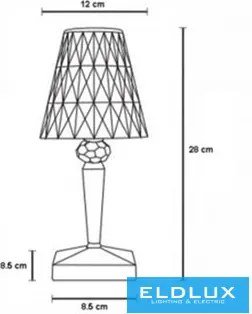 UNIVERSO Akkumulátoros asztali lámpa 5V 0.5W/1W CCT 65lm/100lm