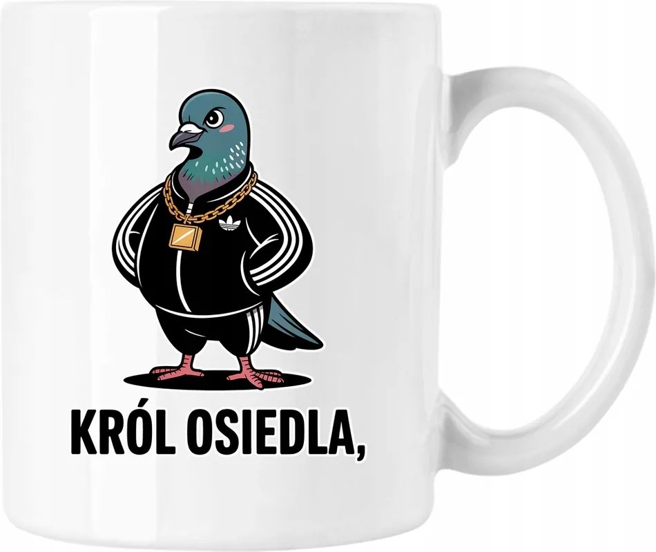 Bögre galamb király lakótelep vicc mém 2 fehér 330ml