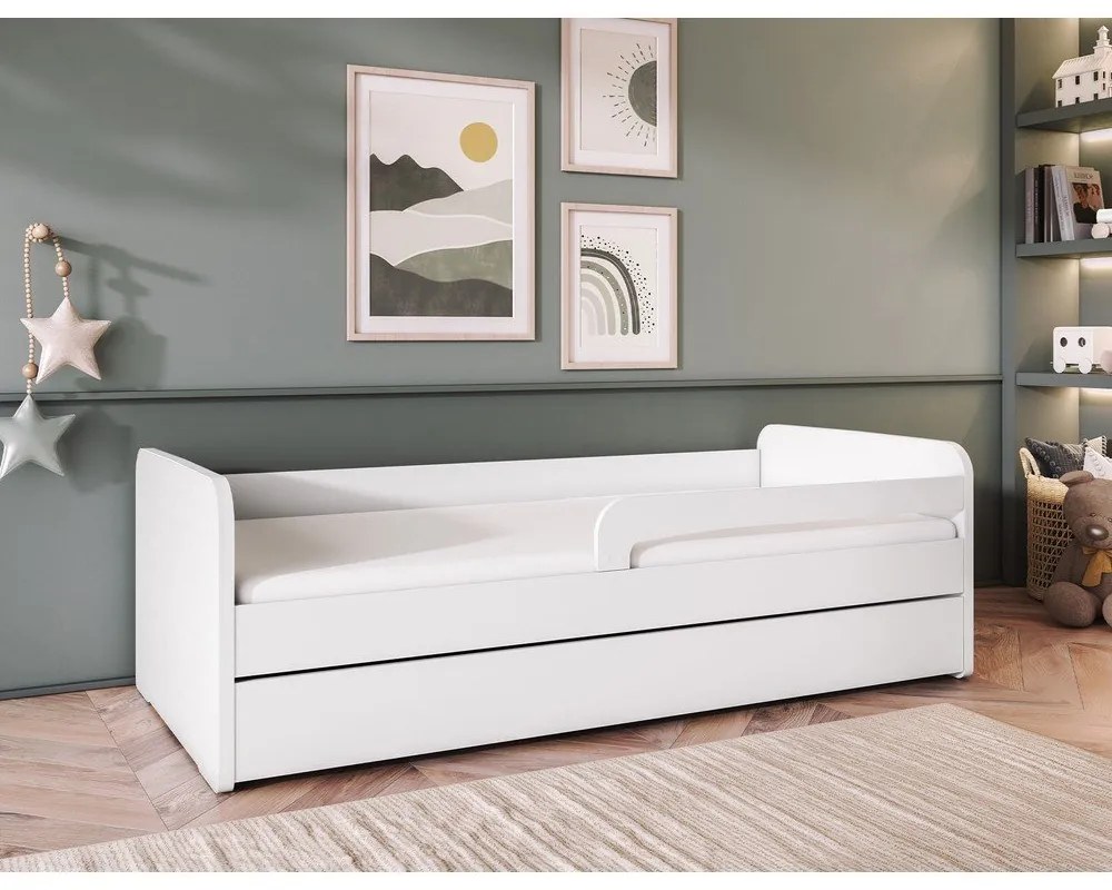 Fehér gyerekágy matraccal-ágyráccsal 80x160 cm Duuli – ELTAP