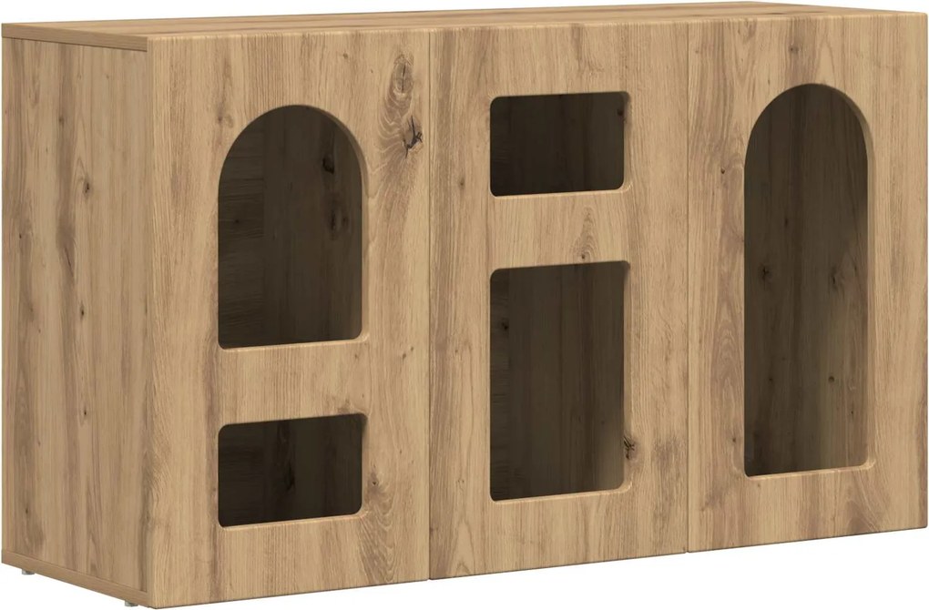 vidaXL Széf Artisan tölgy 100 x 35 x 59 cm Faanyag