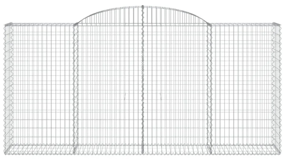 íves horganyzott vas gabion kosár 300 x 50 x 140/160 cm