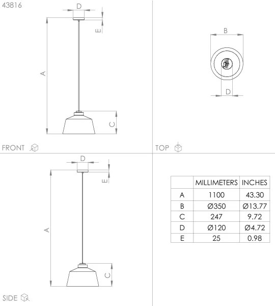 Eglo 43816 - Csillár zsinóron SOUTHERY 1xE27/40W/230V