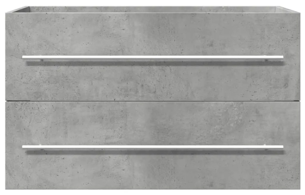 betonszürke szerelt fa mosdószekrény 80 x 38,5 x 48 cm