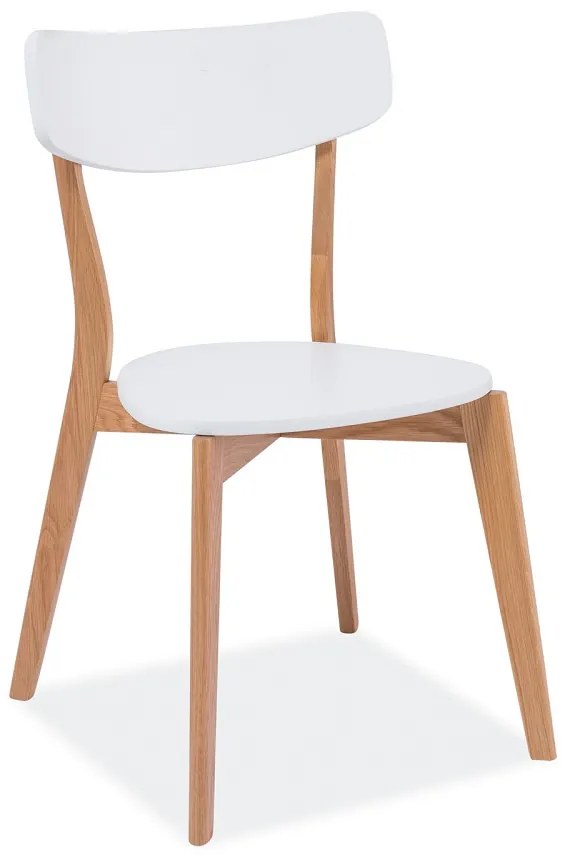 Mosso étkezőszék, fehér / tölgy