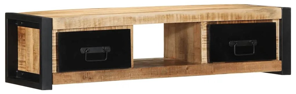 TV szekrény 100x30x25 cm tömör durva fa Mango