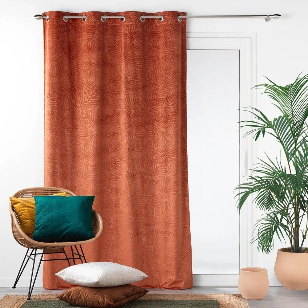 Téglavörös bársony függöny 140x240 cm Analia – douceur d'intérieur