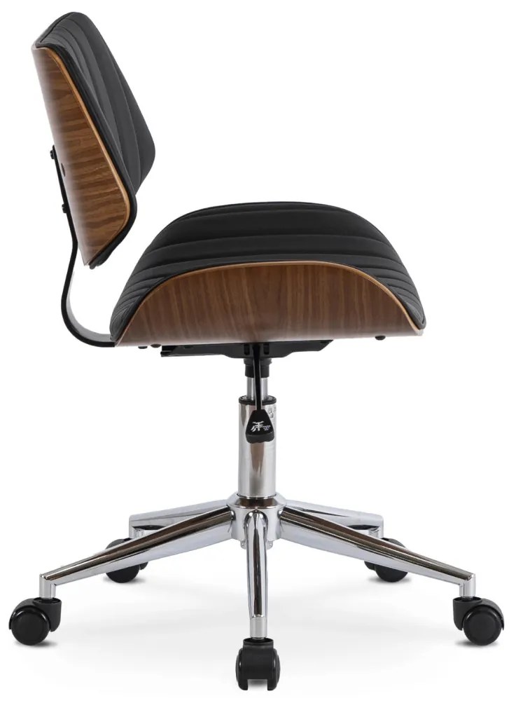 Fekete Eco-bőr Irodai Forgószék TEKSAS