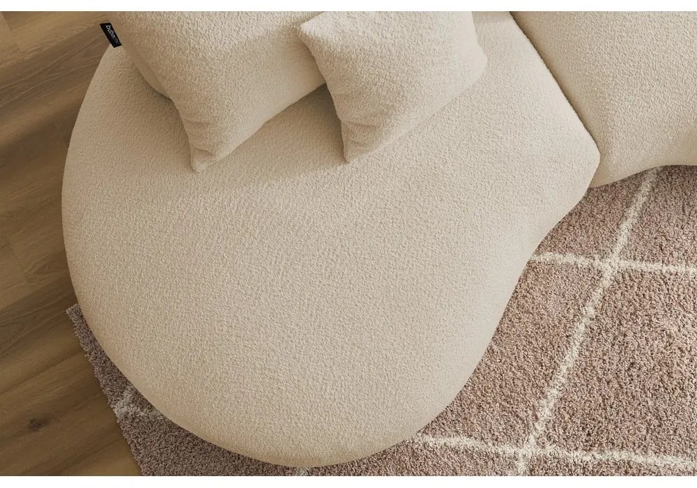 Bézs buklé szövet kanapé 260 cm Saint-Germain – Bobochic Paris