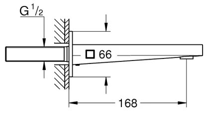 GROHE 13404003 - Kádlefolyó PLUS 168 mm, fényes króm
