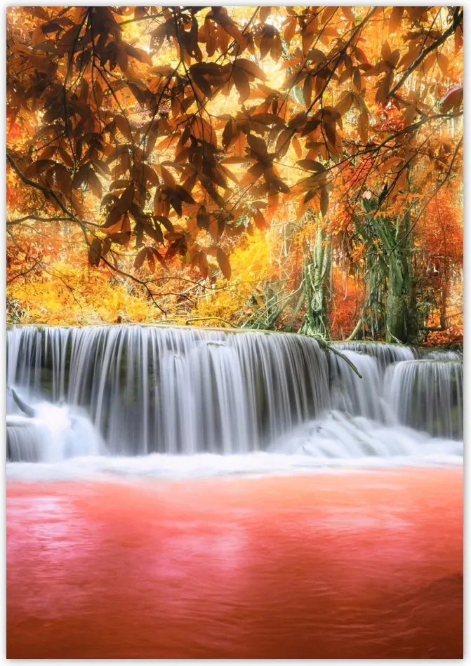 Poszterek 70x100 Narancssárga vízesés