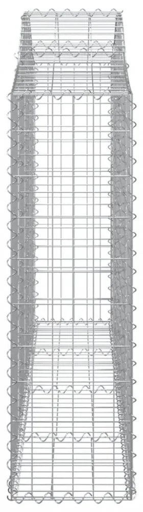 8 db íves horganyzott vas gabion kosár 200x30x100/120 cm