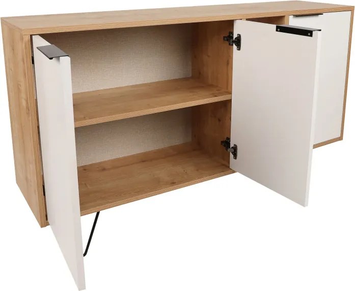 Clara Console - Oak, White