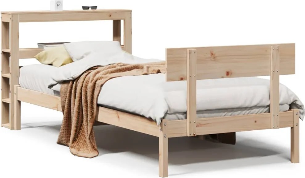 vidaXL tömör fenyőfa ágy matrac nélkül 90 x 200 cm