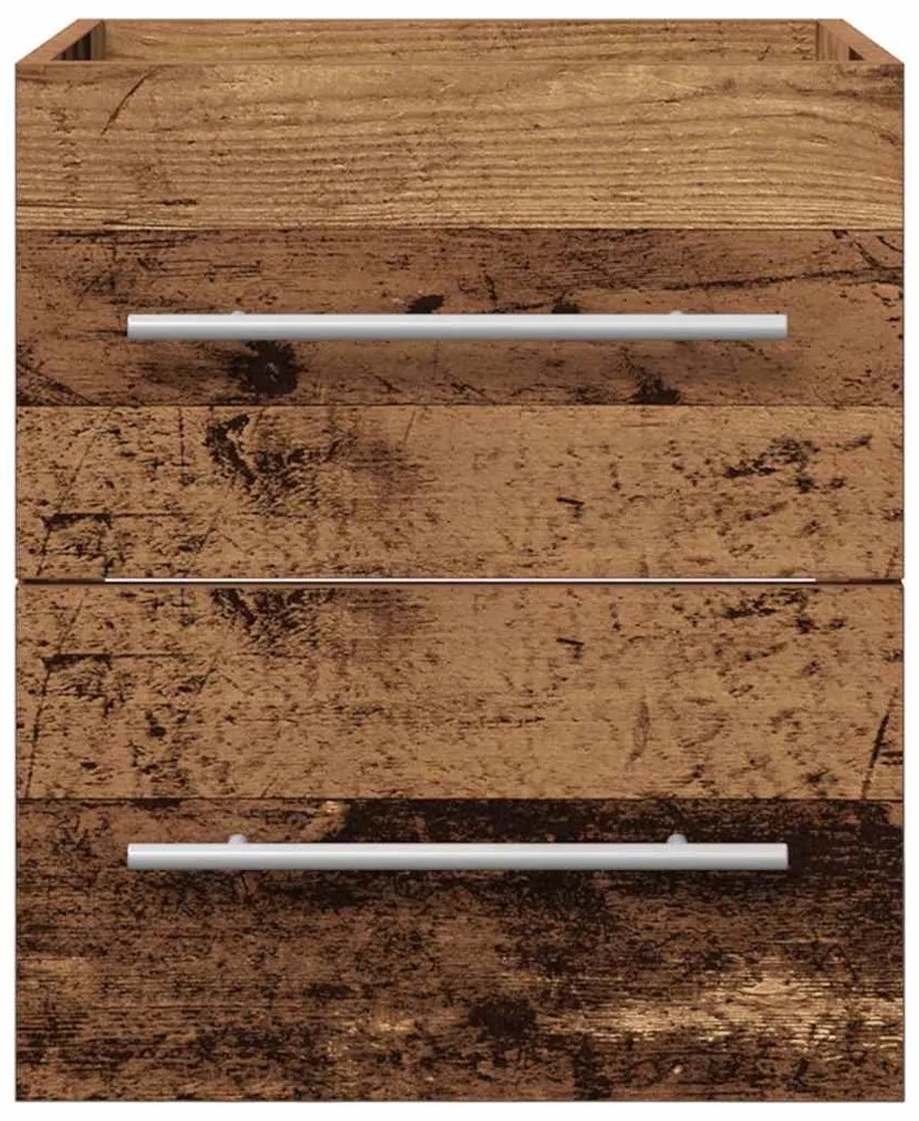 vidaXL Mosdókagyló szekrény fiókkal Öreg fa 38,5 x 41 x 48 cm Faanyag