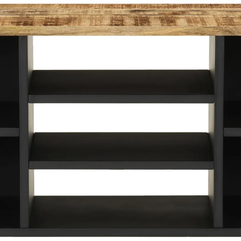 tömör mangó- és szerelt fa TV-szekrény 100 x 33 x 46 cm