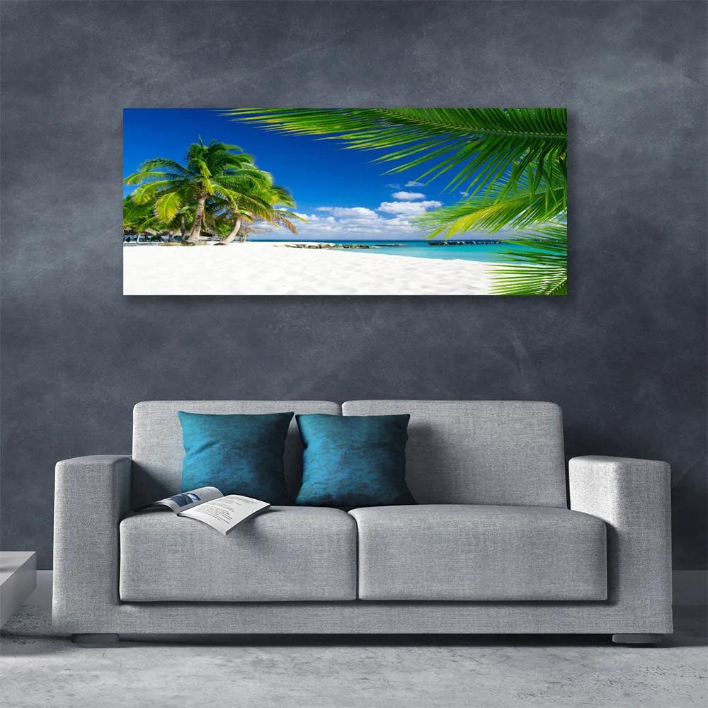 Vászonkép Tropical Beach Sea View 100x50 cm