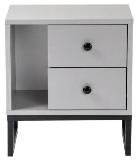 Éjjeliszekrény GLIMMER 50x45,2 cm szürke/fekete
