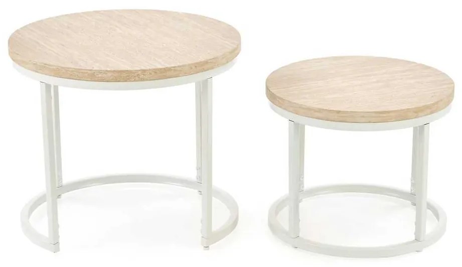 Oreo dohányzóasztal, kő / fehér