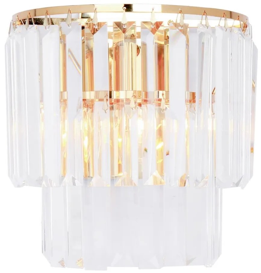 Brilagi Brilagi - LED Fali kristály lámpa MOZART 2xE14/40W/230V arany BG0756