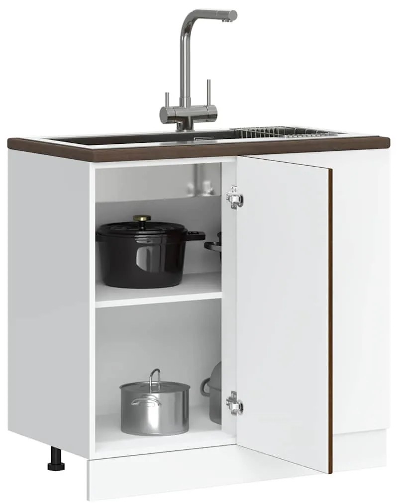 “Lyon” mosdó alapszekrény barna tölgy színű műfa