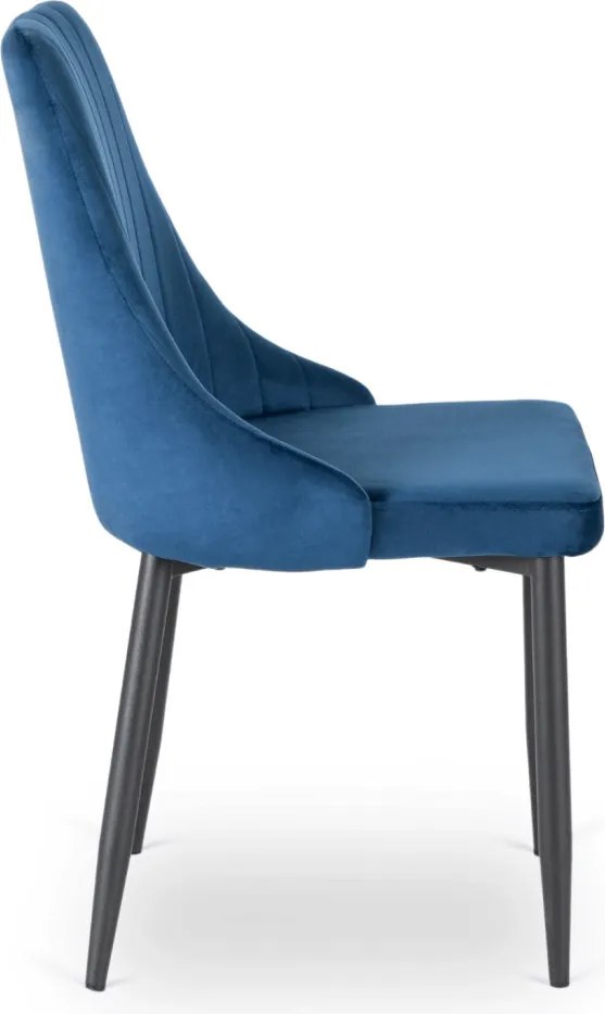 Krzesło BARI Granatowe Welurowe