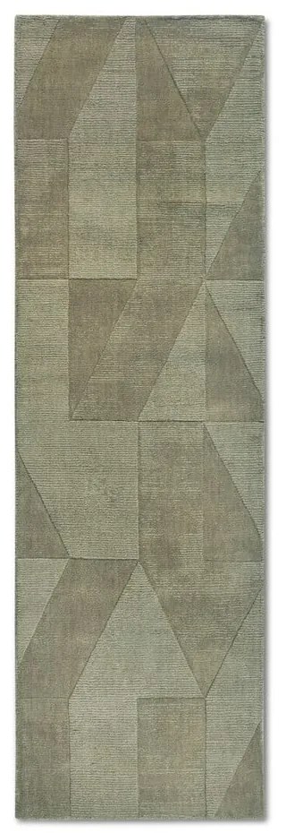 Zöld kézi szövésű gyapjú futószőnyeg 80x250 cm Ursule – Villeroy&Boch