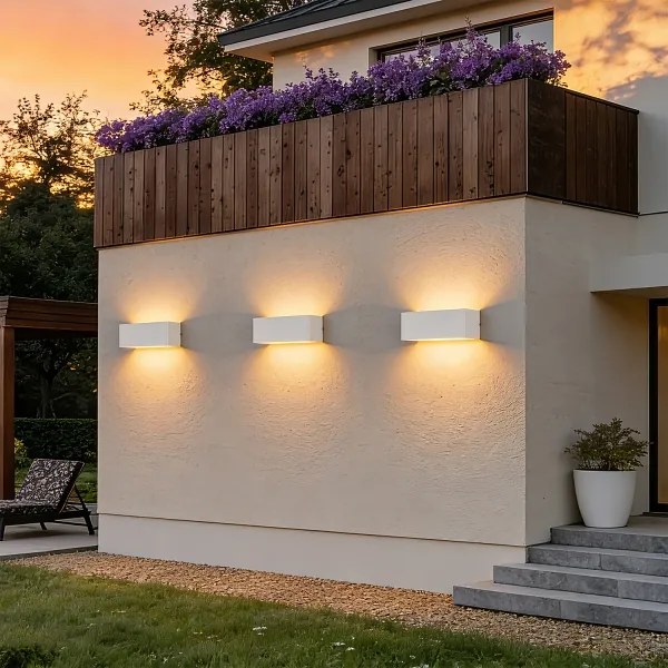 Brilagi - LED kültéri fali lámpatest DONNANI LED/7W/230V 20 cm fehér IP44