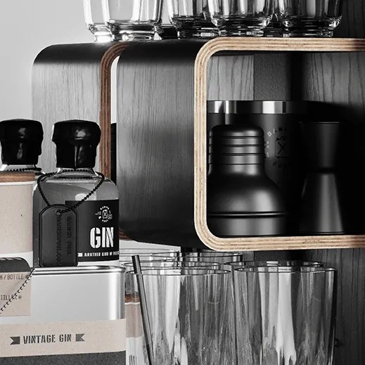 Koupelnová skříňka / kanistr - Bathroom Cabinet, Gold, 6 variant - Danish Fuel Variáns: Walnut